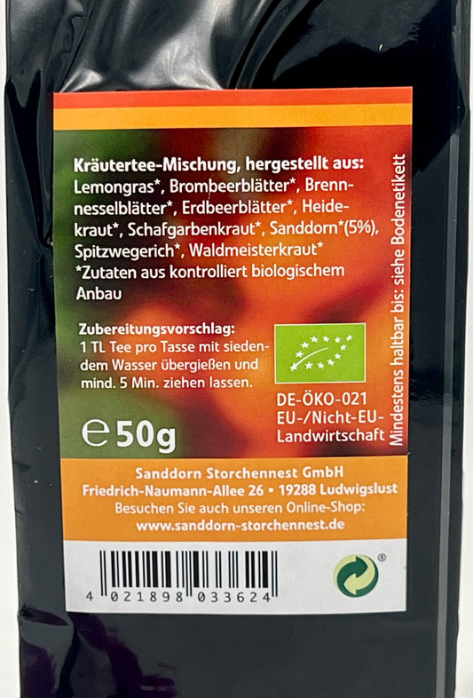 Bio Kräutertee mit Sanddorn