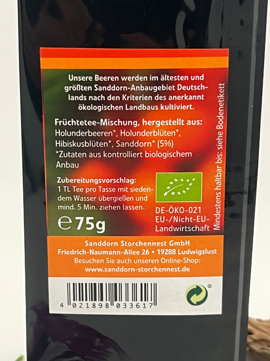 Bio Holundertee mit Sanddorn