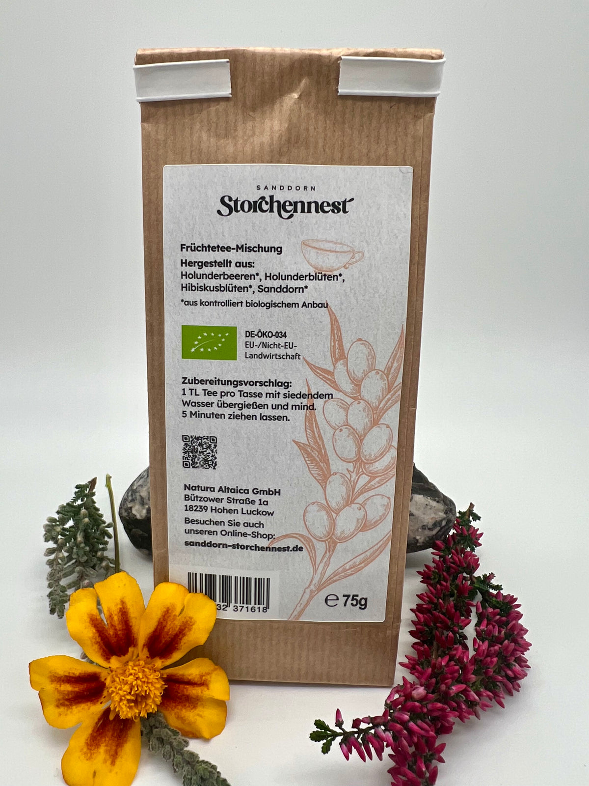 Bio Holundertee mit Sanddorn