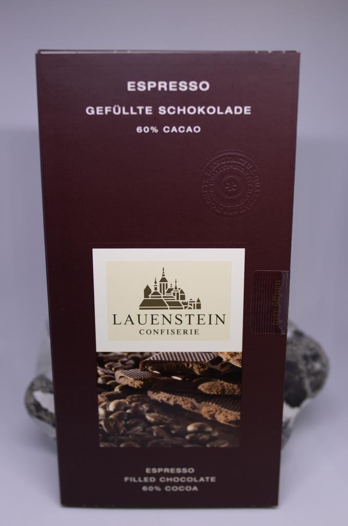 Schokoladentafel der Confiserie Lauenstein