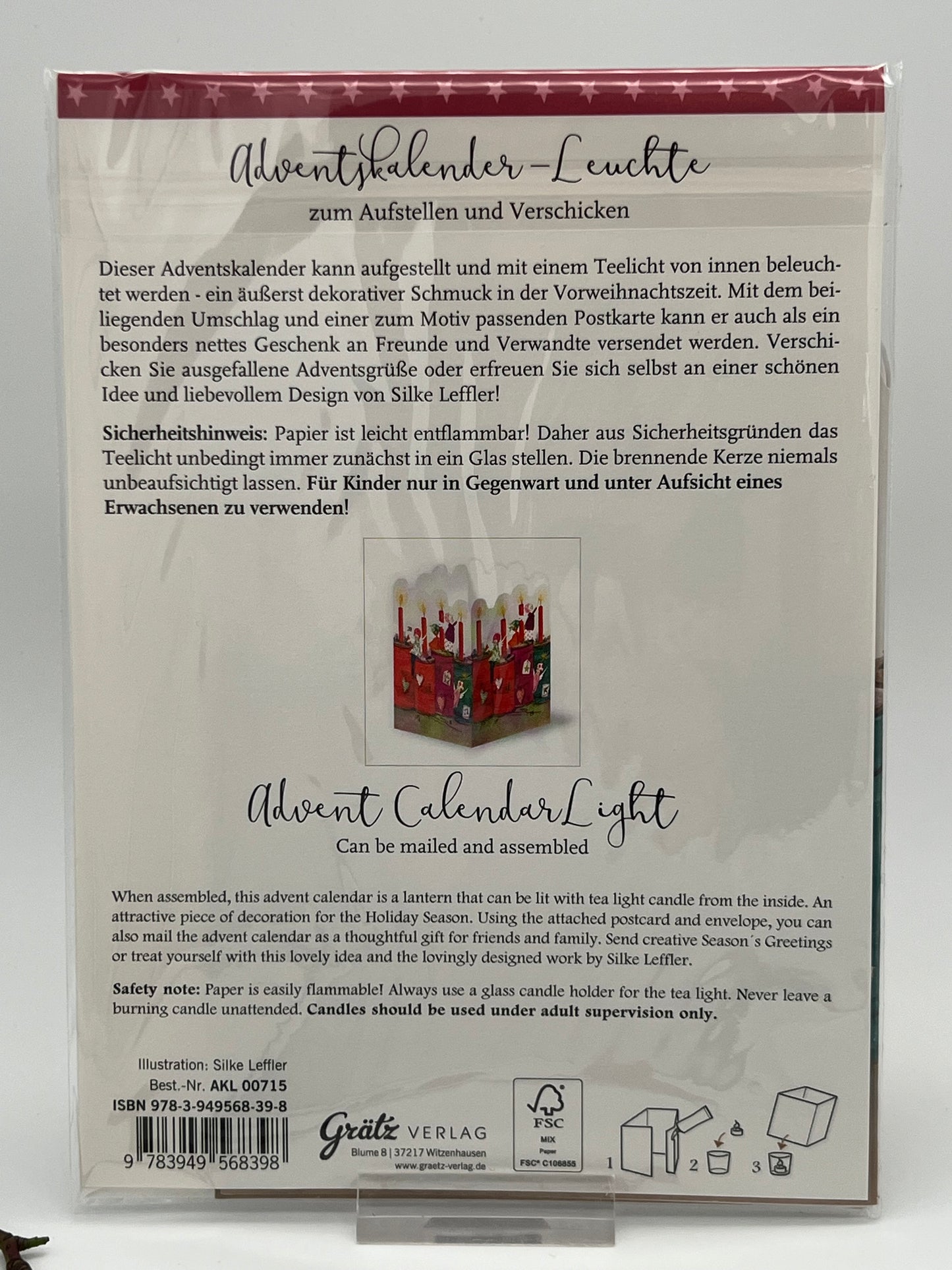 Adventskalender-Leuchte 4 Adventskerzen AKL 00715