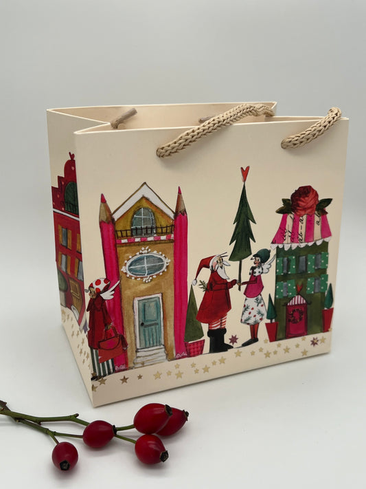 Geschenktüte „Weihnachtsdorf“ GT 43182