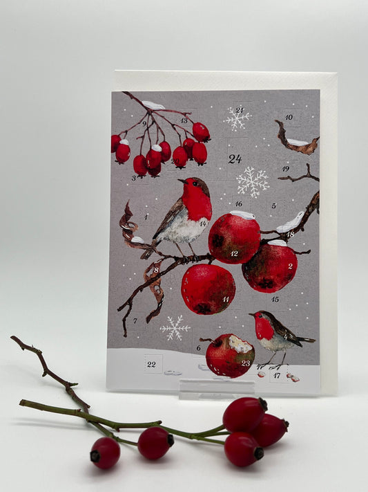 Adventskalender-Karte „Frostige Beeren“ AK 00668