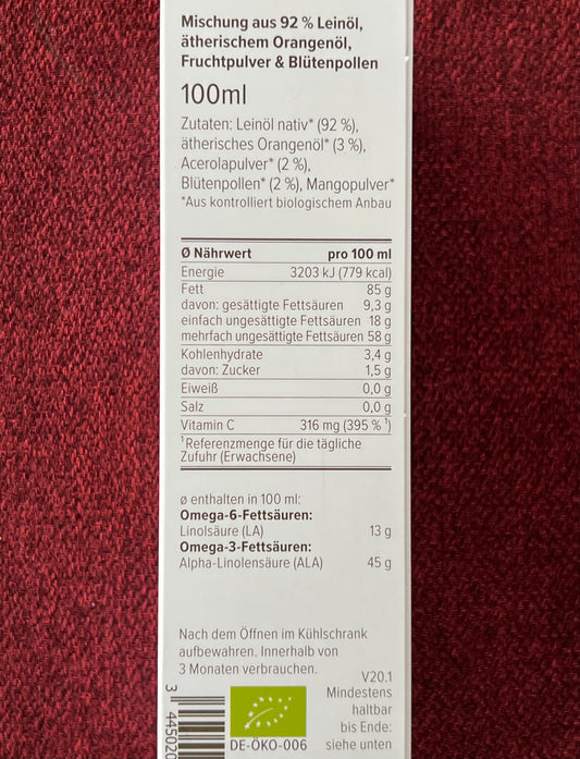 Bio Omega Orange Leinöl Mixtur 100ml