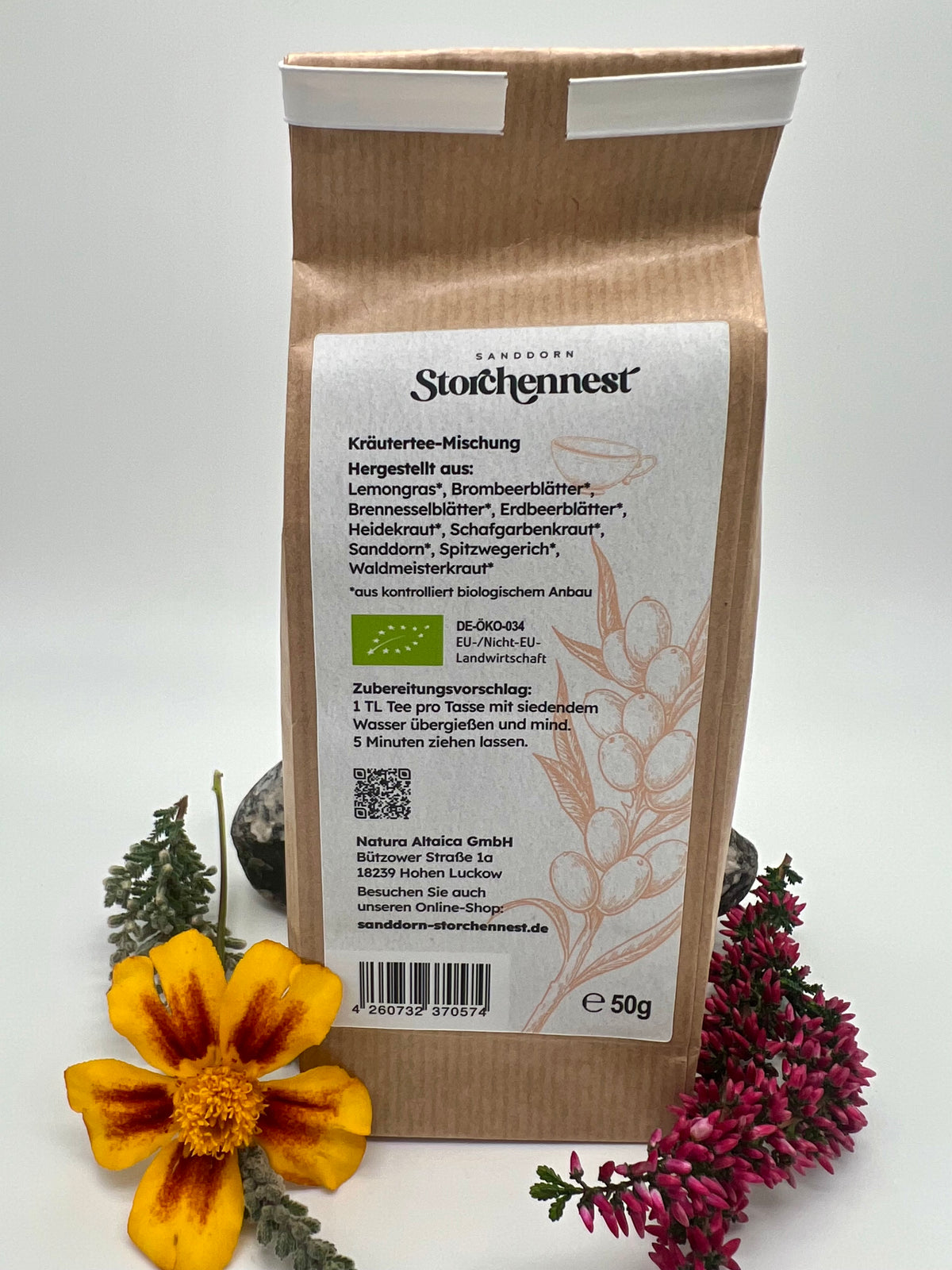 Bio Kräutertee mit Sanddorn 50g