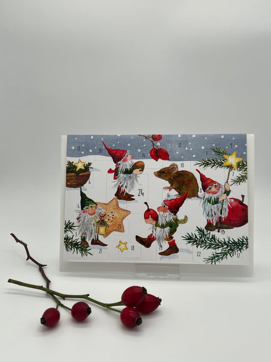 Adventskalender-Karte „Wichteltreiben“ AK 00676